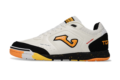 Joma Top Flex IC Football Shoes - White/Yellow/Black