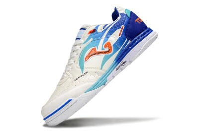Joma Top Flex IC Football Shoes - White/Red/Blue