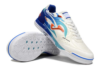 Joma Top Flex IC Football Shoes - White/Red/Blue