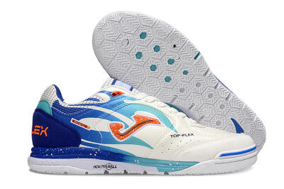 Joma Top Flex IC Football Shoes - White/Red/Blue
