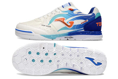 Joma Top Flex IC Football Shoes - White/Red/Blue