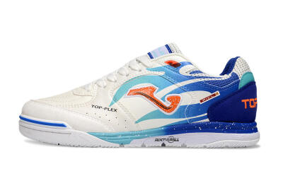 Joma Top Flex IC Football Shoes - White/Red/Blue