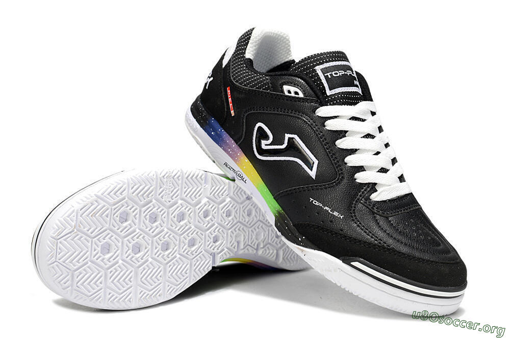 Joma Top Flex IC Football Shoes - Black/White/Red 0