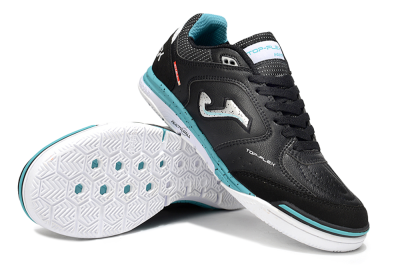 Joma Top Flex IC Football Shoes - Black/Silver/Blue