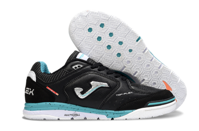 Joma Top Flex IC Football Shoes - Black/Silver/Blue