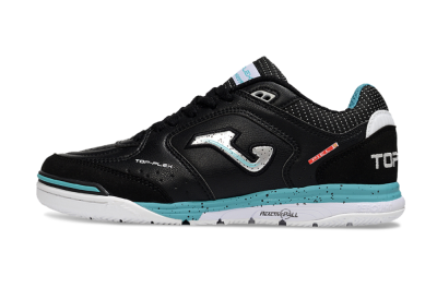 Joma Top Flex IC Football Shoes - Black/Silver/Blue