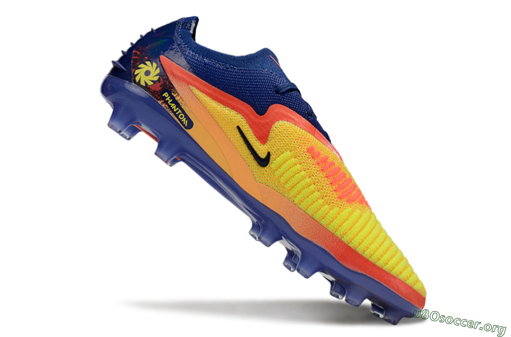 Nike Phantom 6 Elite AG Football Boots - Yellow/Red/Blue 4