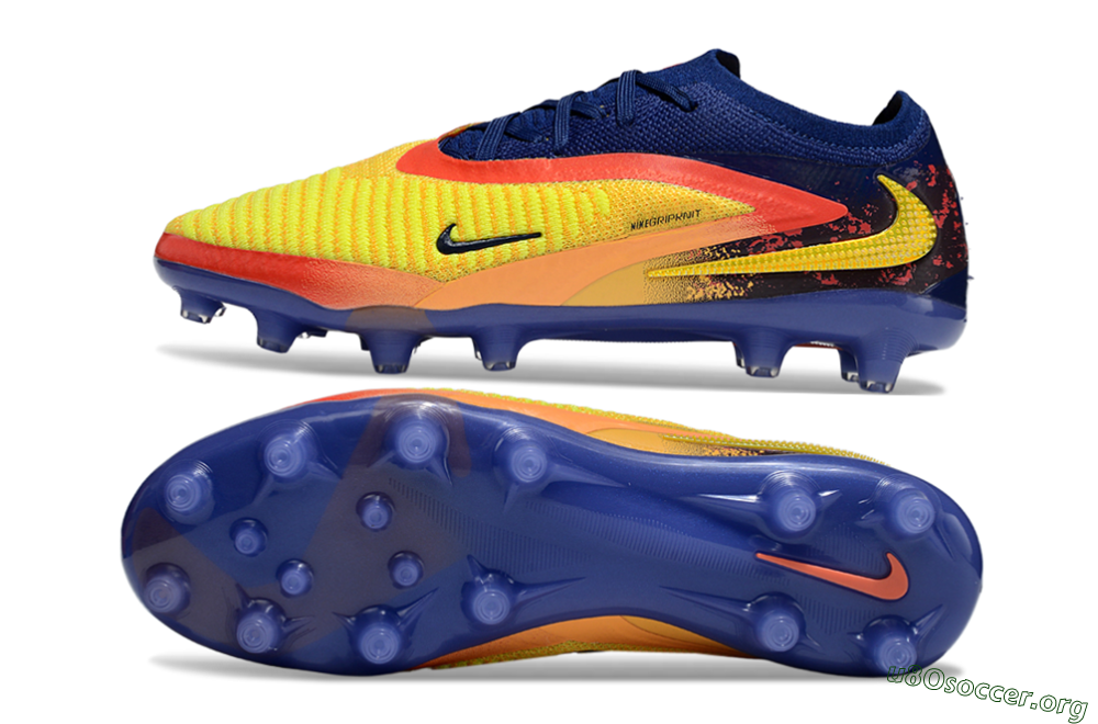 Nike Phantom 6 Elite AG Football Boots - Yellow/Red/Blue 1