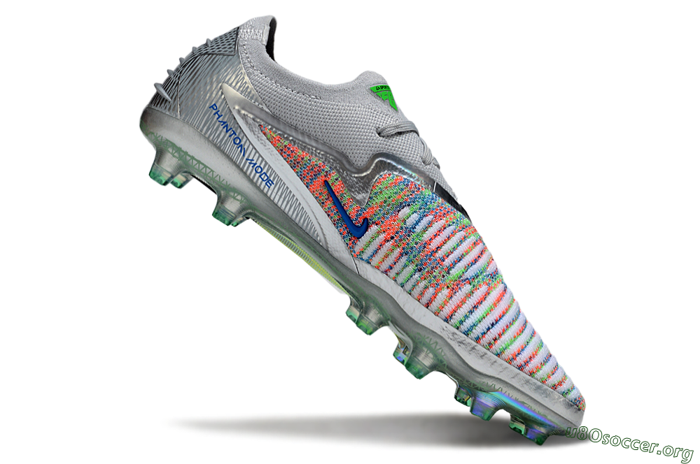 Nike Phantom 6 Elite AG Football Boots - Grey/Silver/Red 4