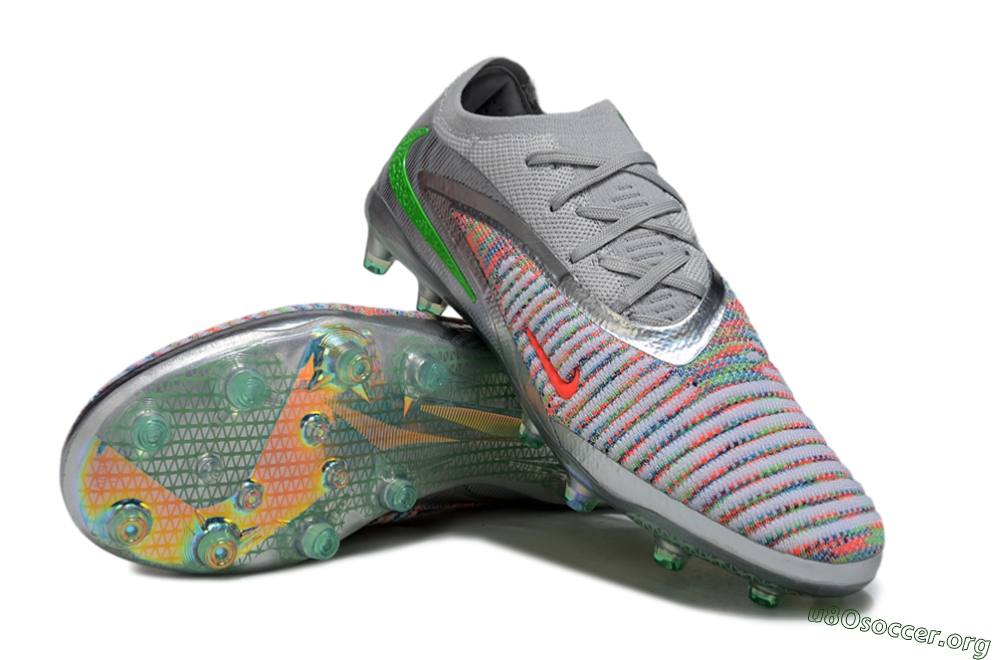 Nike Phantom 6 Elite AG Football Boots - Grey/Silver/Red 0