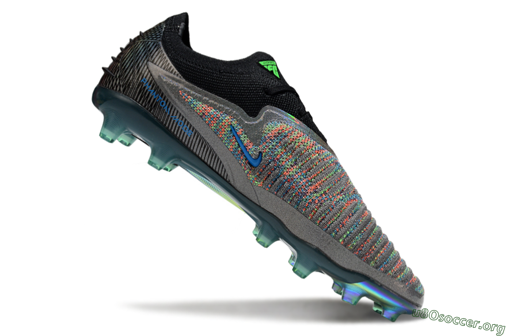 Nike Phantom 6 Elite AG Football Boots - Black/Grey/Silver 4