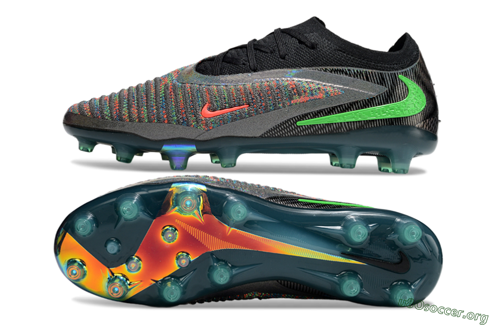 Nike Phantom 6 Elite AG Football Boots - Black/Grey/Silver 1