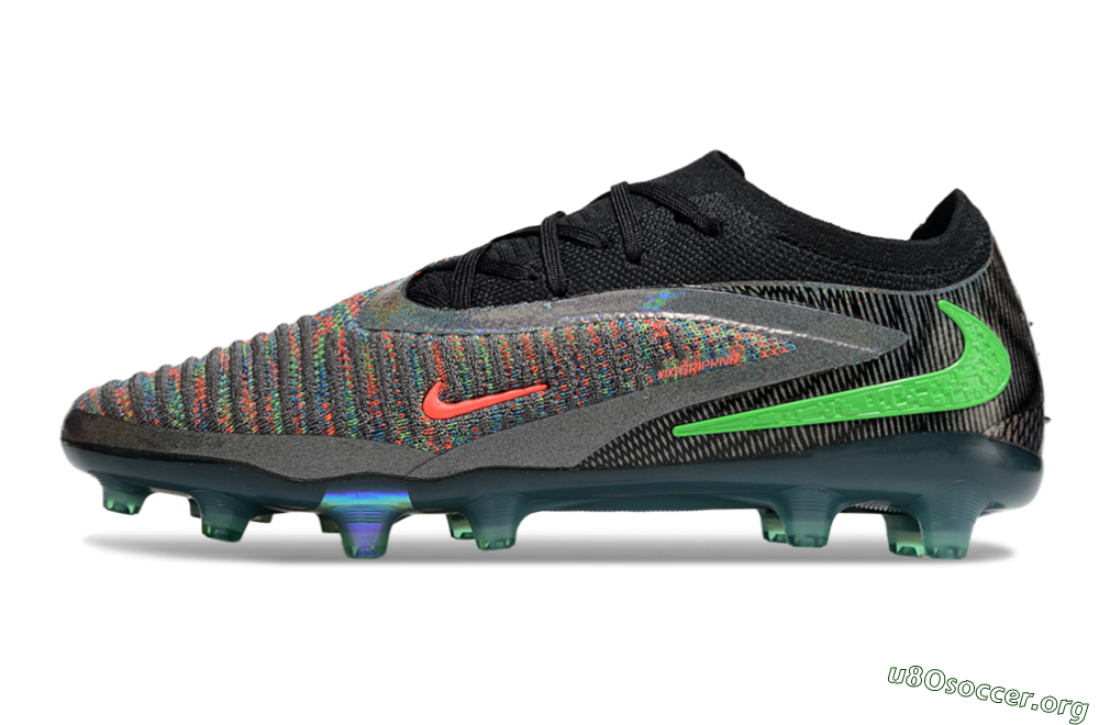 Nike Phantom 6 Elite AG Football Boots - Black/Grey/Silver 3