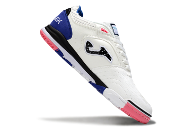 Joma Top Flex IC Football Shoes - White/Black/Blue
