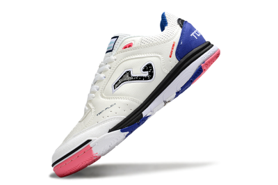 Joma Top Flex IC Football Shoes - White/Black/Blue