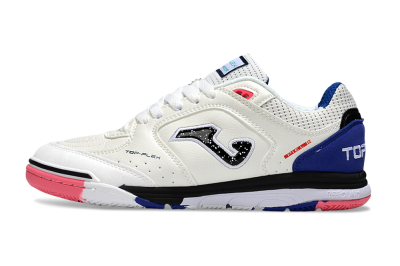 Joma Top Flex IC Football Shoes - White/Black/Blue