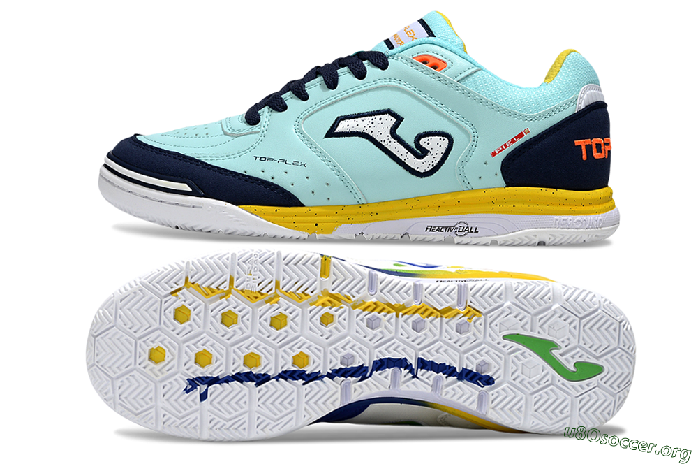 Joma Top Flex IC Football Shoes - Jade/Silver/Blue 1