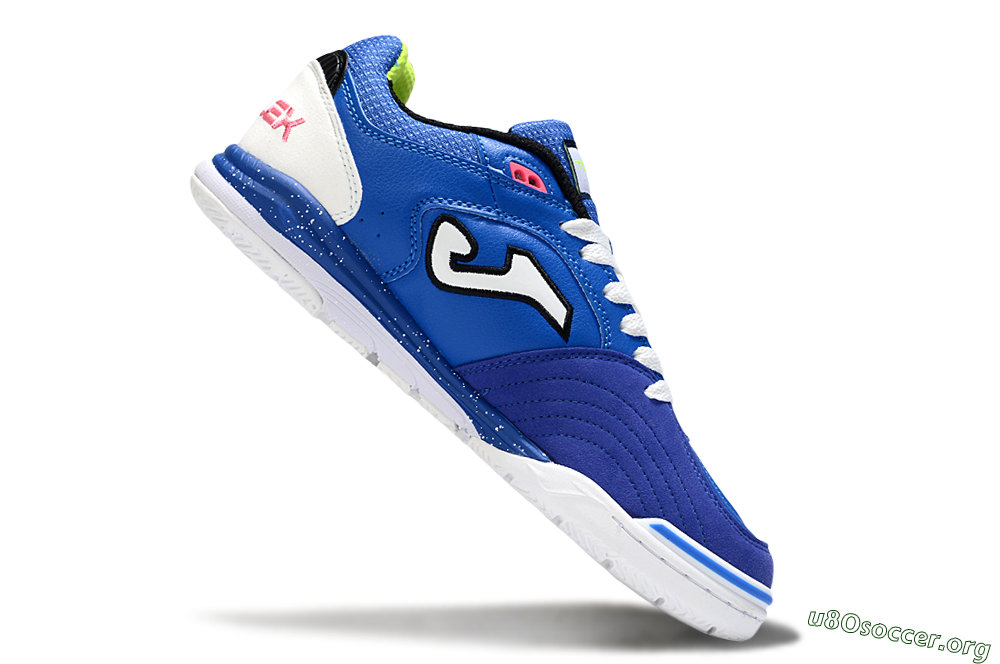 Joma Top Flex IC Football Shoes - Blue/White/Pink 4
