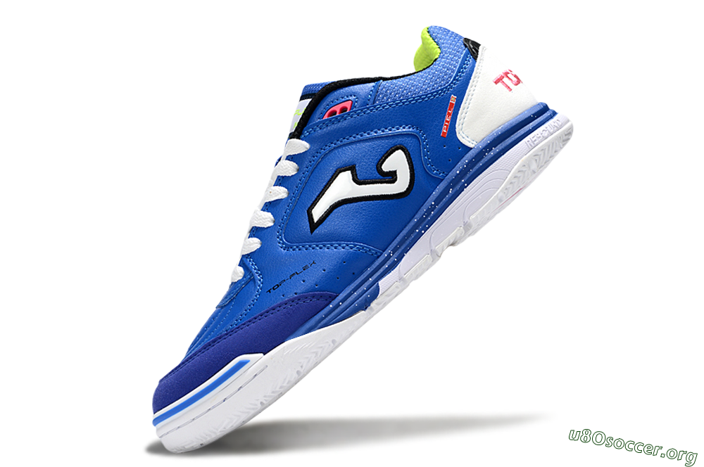 Joma Top Flex IC Football Shoes - Blue/White/Pink 5