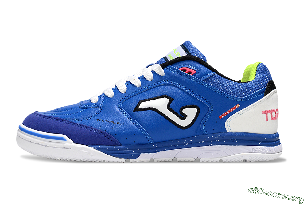Joma Top Flex IC Football Shoes - Blue/White/Pink 3