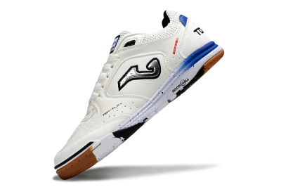 Joma Top Flex IC Football Shoes - White/Silver/Blue
