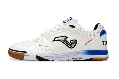Joma Top Flex IC Football Shoes - White/Silver/Blue