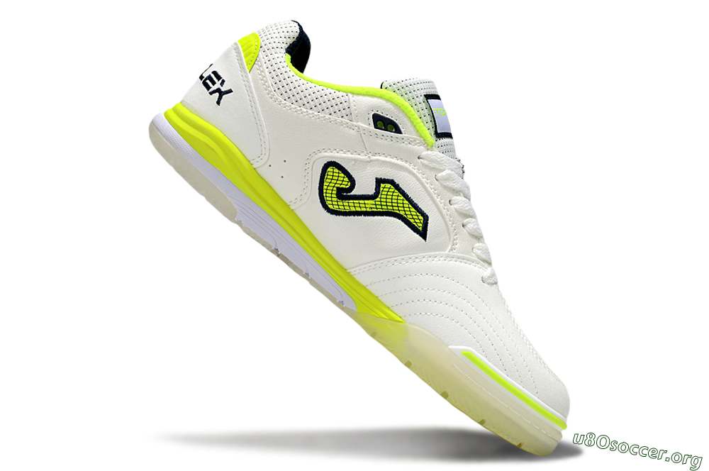 Joma Top Flex IC Football Shoes - White/Yellow/Black 4