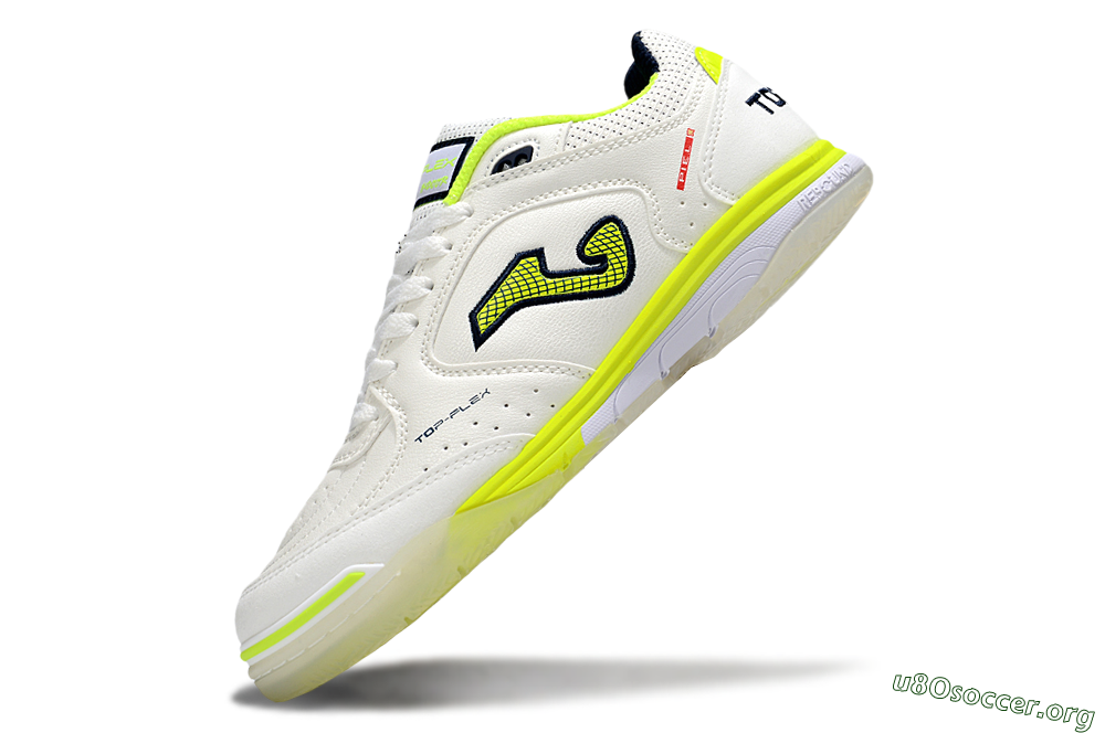 Joma Top Flex IC Football Shoes - White/Yellow/Black 5