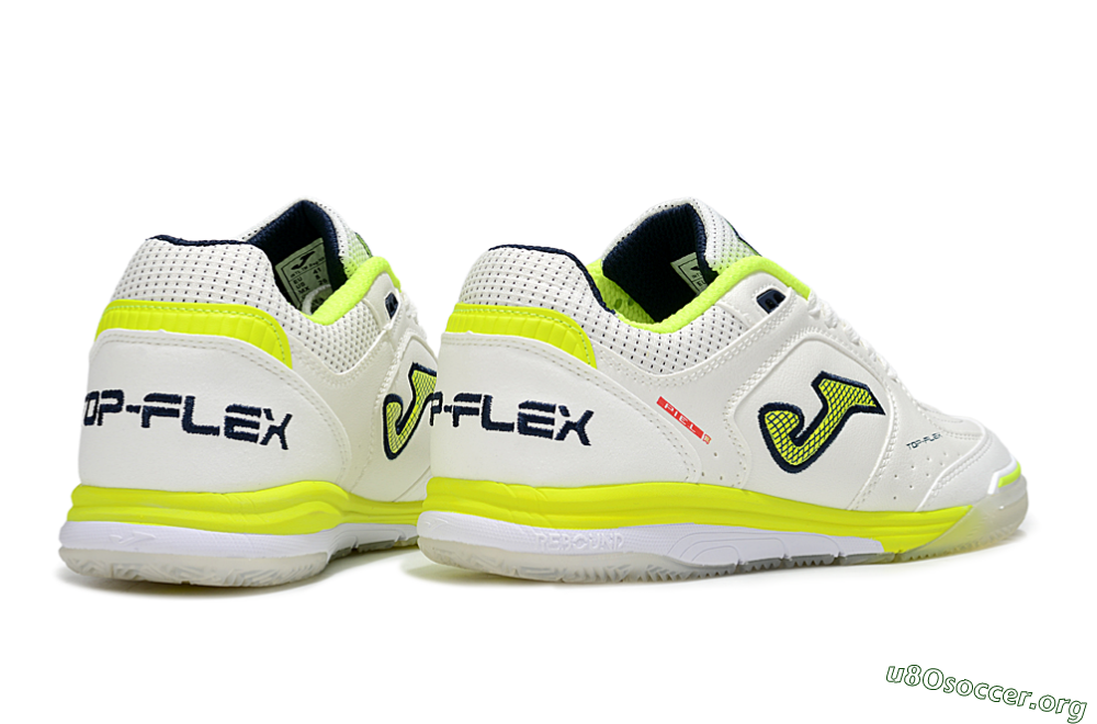 Joma Top Flex IC Football Shoes - White/Yellow/Black 6