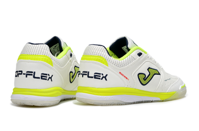 Joma Top Flex IC Football Shoes - White/Yellow/Black