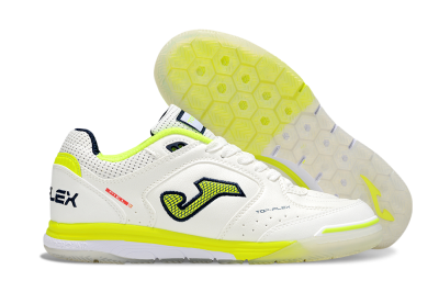 Joma Top Flex IC Football Shoes - White/Yellow/Black