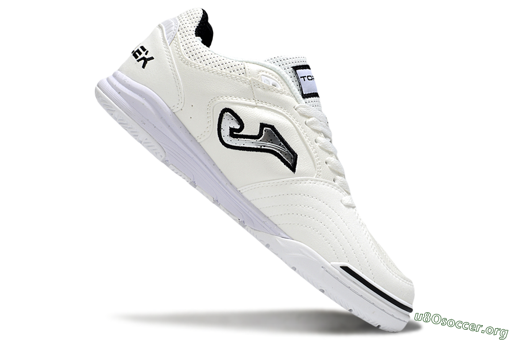 Joma Top Flex IC Football Shoes - White/Silver/Black 4