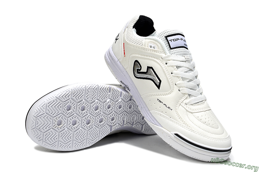 Joma Top Flex IC Football Shoes - White/Silver/Black 0