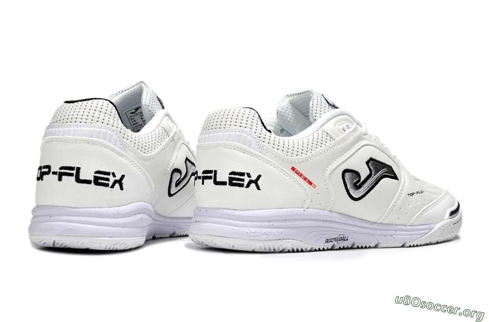 Joma Top Flex IC Football Shoes - White/Silver/Black 6