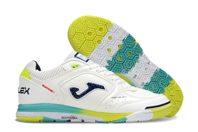 Joma Top Flex IC Football Shoes - White/Yellow/Jade