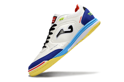 Joma Top Flex IC Football Shoes - White/Black/Blue