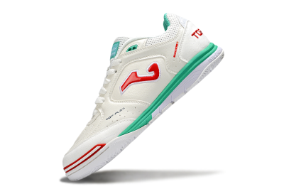 Joma Top Flex IC Football Shoes - White/Red/Green