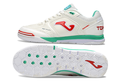 Joma Top Flex IC Football Shoes - White/Red/Green