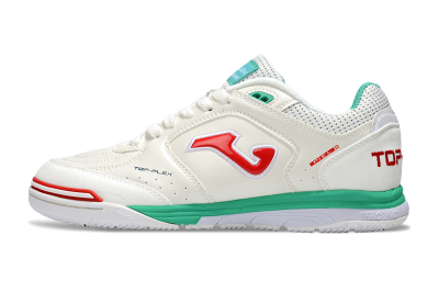 Joma Top Flex IC Football Shoes - White/Red/Green