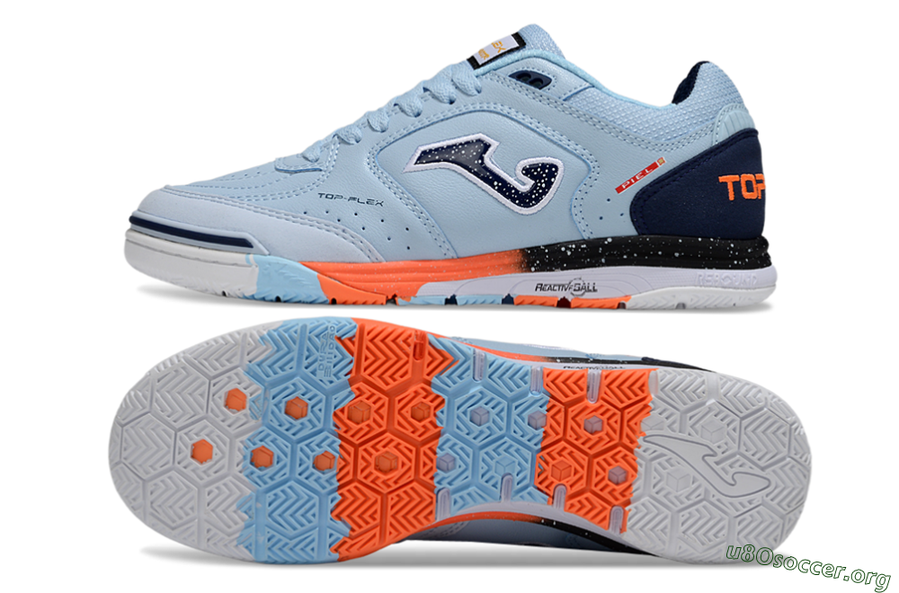 Joma Top Flex IC Football Shoes - Jade/Blue/White 1