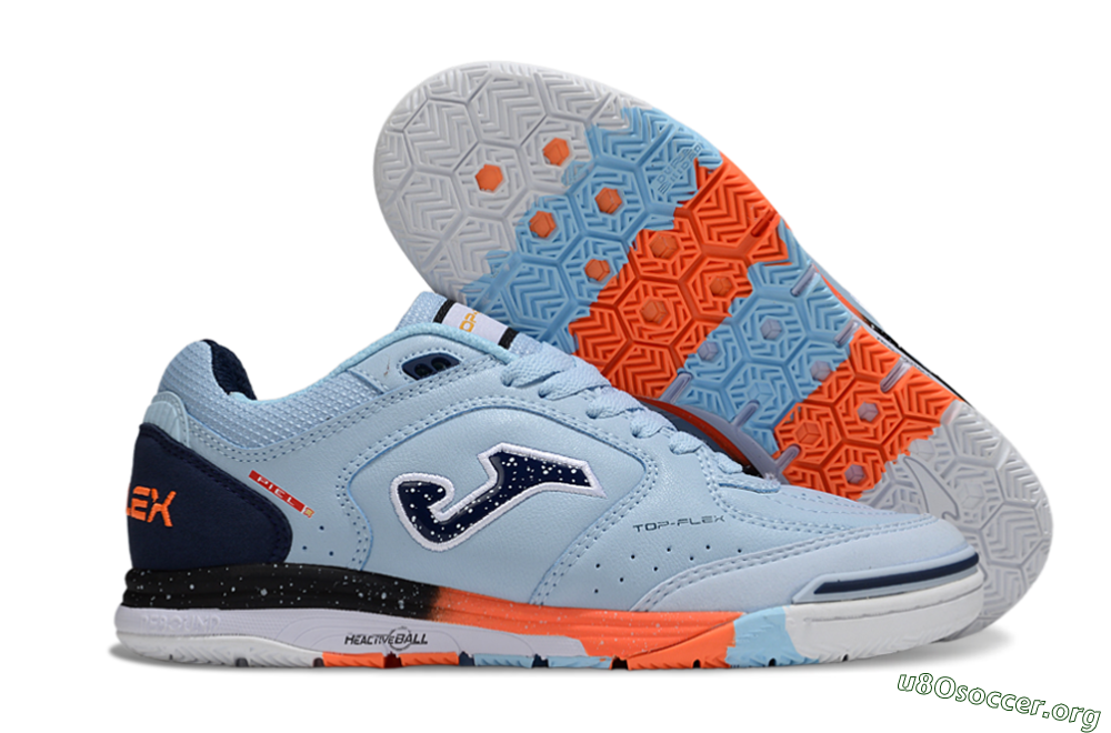 Joma Top Flex IC Football Shoes - Jade/Blue/White 2