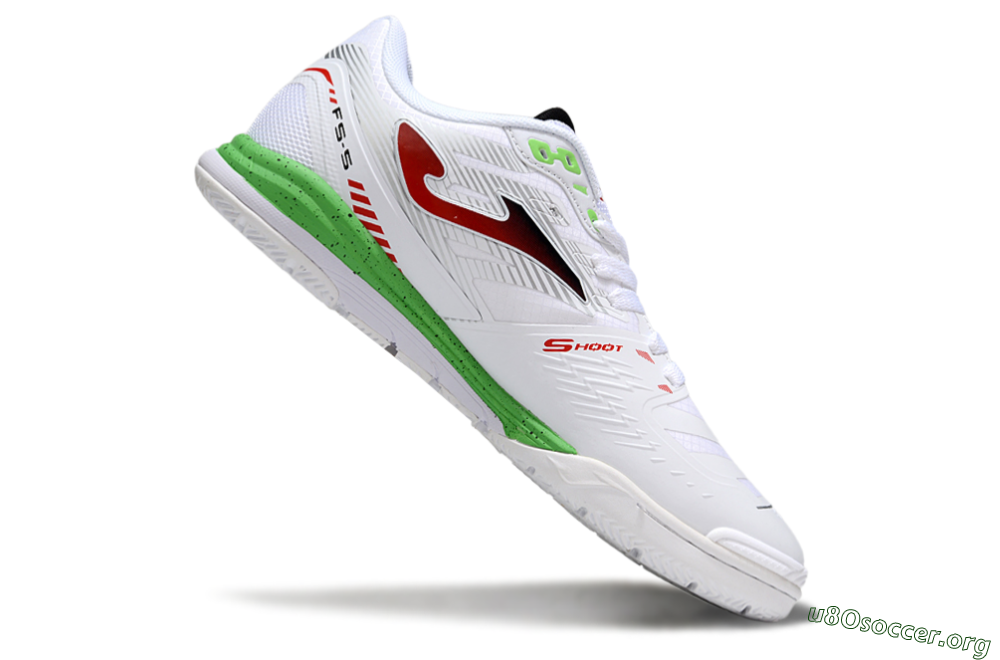 Joma Top Flex IC Football Shoes - White/Red/Yellow 4