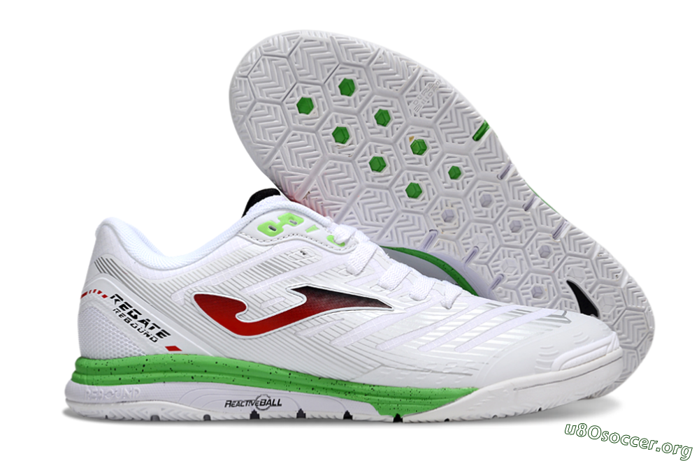 Joma Top Flex IC Football Shoes - White/Red/Yellow 2