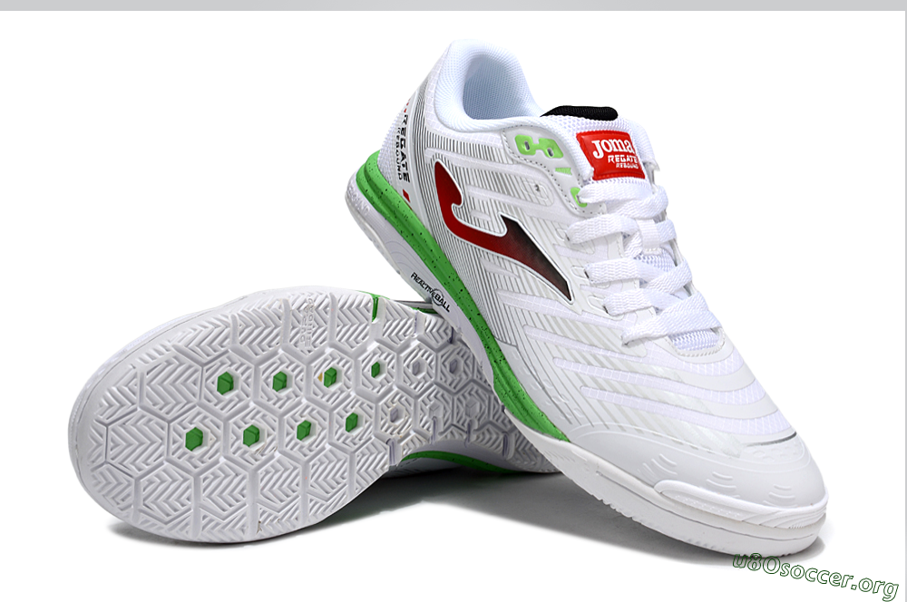 Joma Top Flex IC Football Shoes - White/Red/Yellow 0