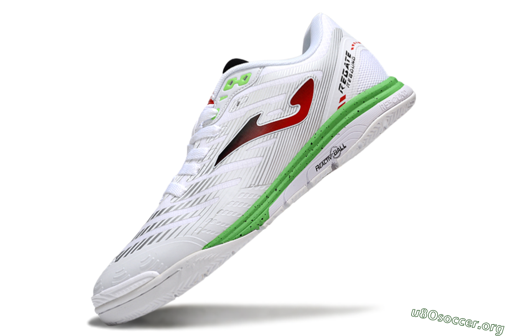 Joma Top Flex IC Football Shoes - White/Red/Yellow 5