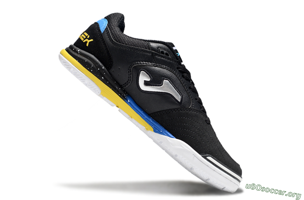 Joma Top Flex IC Football Shoes - Black/Silver/Yellow 4