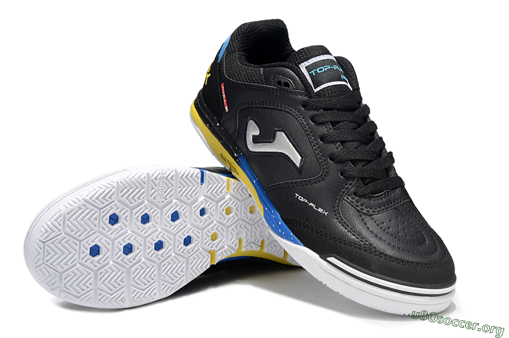 Joma Top Flex IC Football Shoes - Black/Silver/Yellow 0