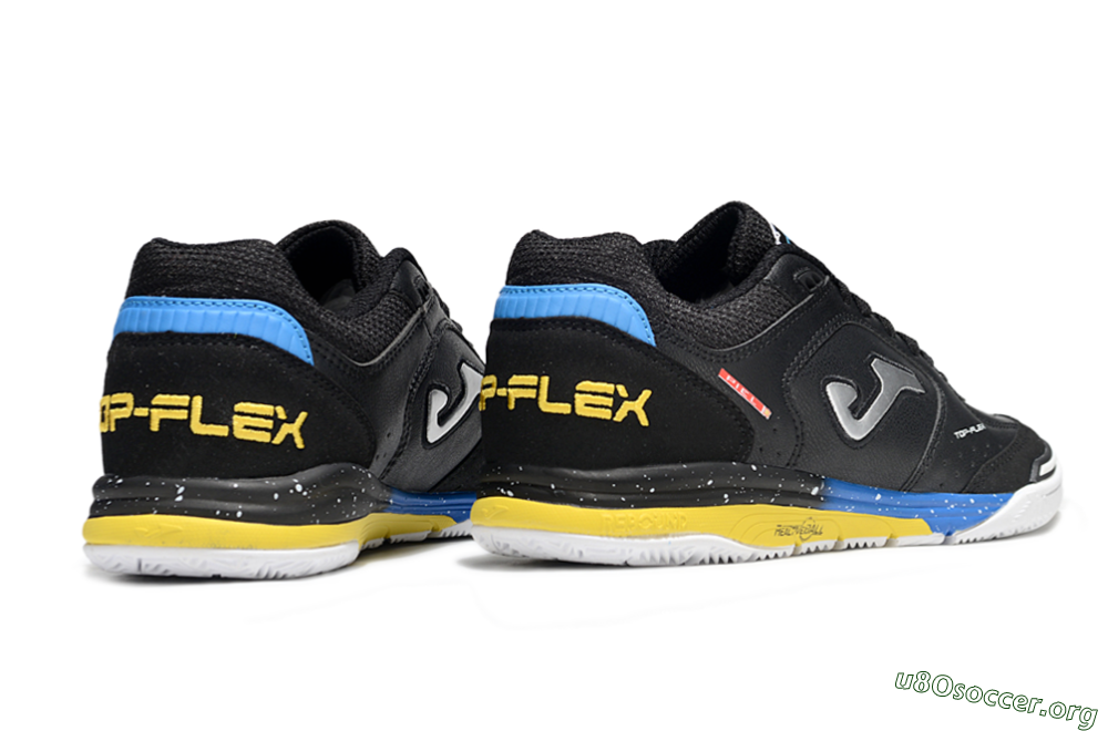 Joma Top Flex IC Football Shoes - Black/Silver/Yellow 6