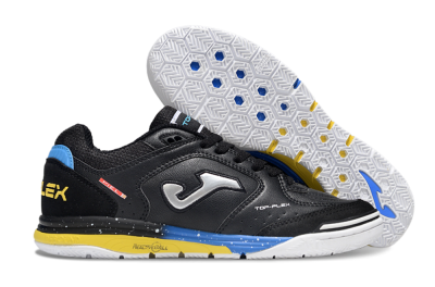 Joma Top Flex IC Football Shoes - Black/Silver/Yellow