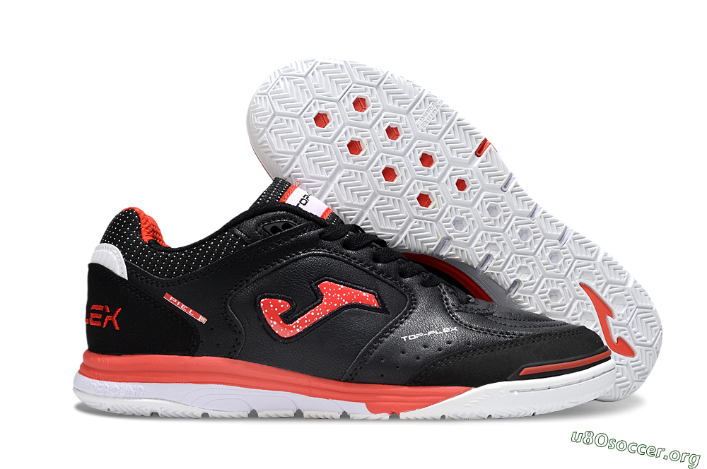Joma Top Flex IC Football Shoes - Black/Red/White 2